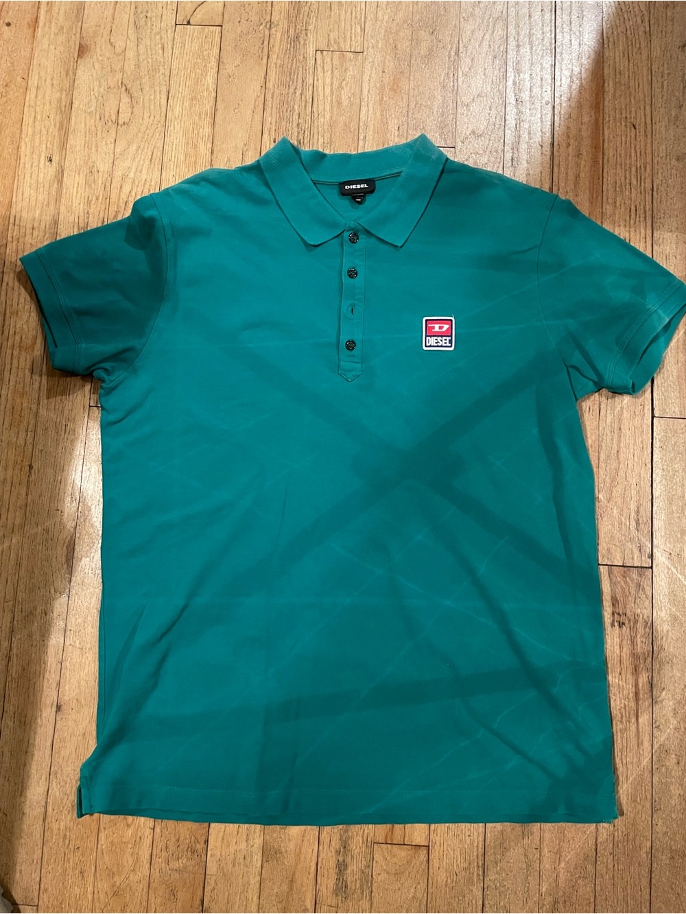 Diesel Men's Teal Polo Shirt - Classic Short Sleeve
